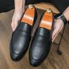 Foreign trade men's shoes autumn new men's British business casual leather shoes trend four seasons pointed loafers one pedal