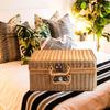 Decorative Wicker Props Organizer Picnic Basket Rattan Storage Case Box