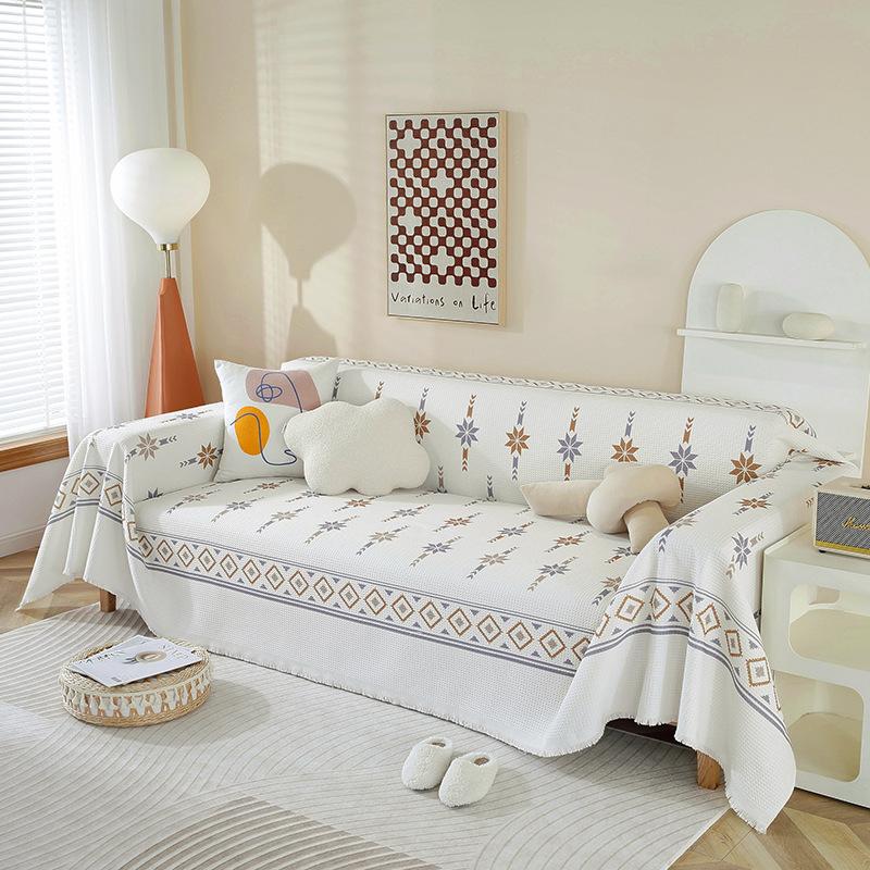 

Чехол для дивана в скандинавском стиле, полностью покрытый, универсальный чехол для дивана, подушка для дивана, современное простое полотенце из хлопка и льна 130*180cm