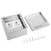 Floor Outlet Box 16A 4000W 2 Receptacles Stainless Steel PC Flame Retardant Water Proof Recessed Floor Socket for Home