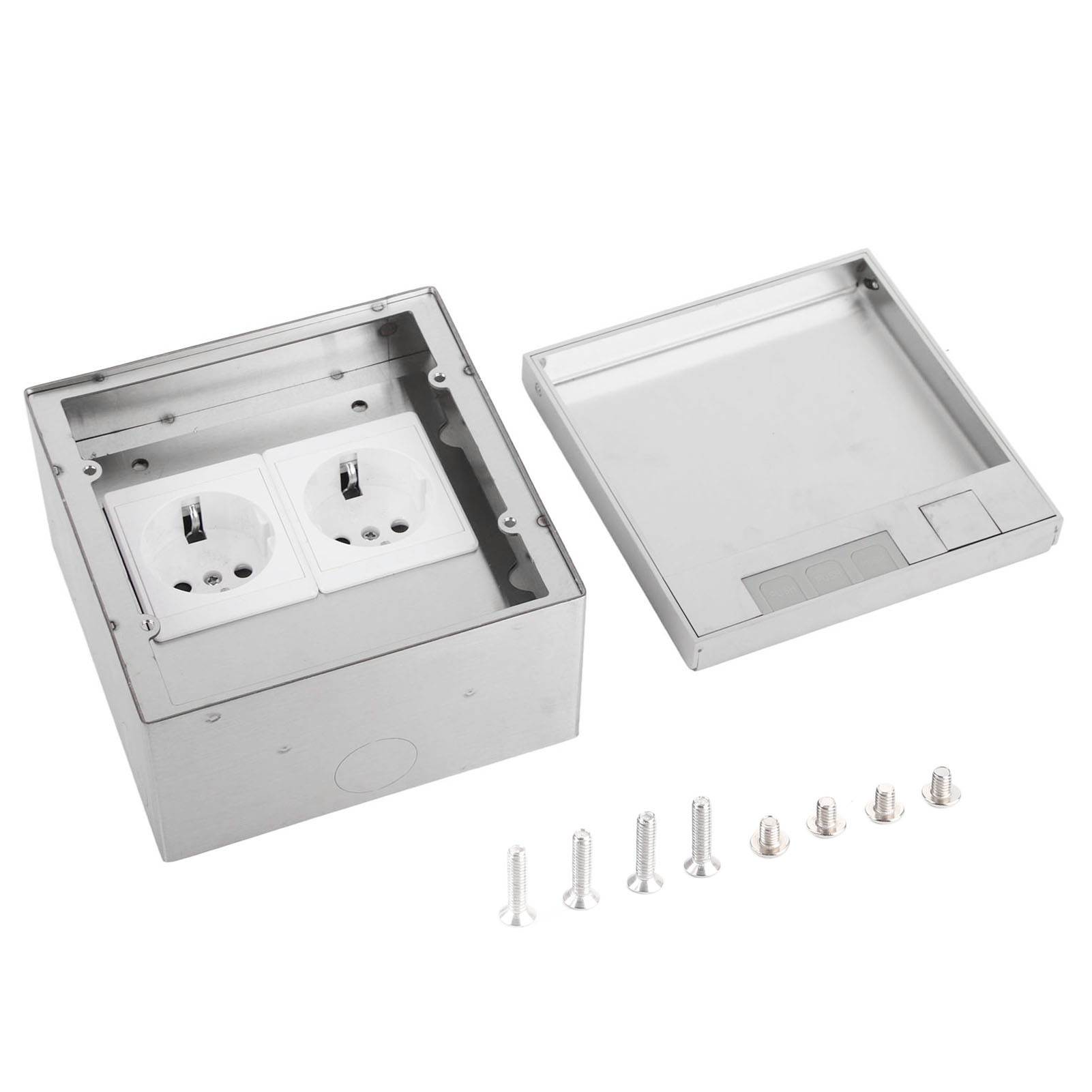 Vestidos Floor Outlet Box 16A 4000W 2 Receptacles Stainless Steel Pc Flame Retardant Water Proof Recessed Floor Socket For Home