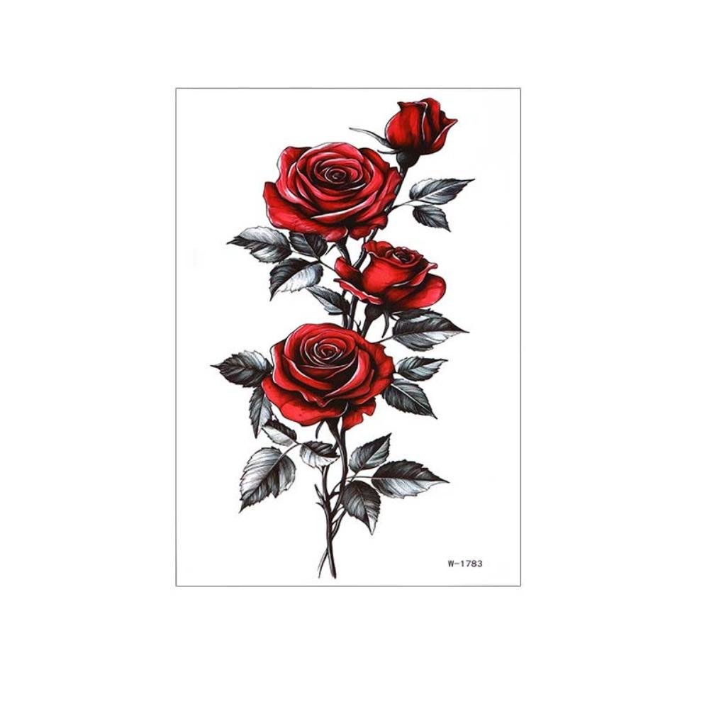 Waterproof Flower Temporary Tattoo Stickers Leopard Lion Snake Floral Fake Tattoos Girl