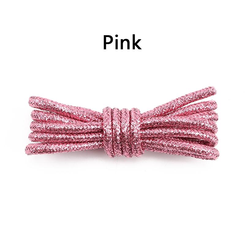 Runde Glänzende Schnürsenkel Gold Silber Seide Schuhband Metallischer Glitzer Schuhbänder Sportlich Lässig Bunt Regenbogenverlauf Schnürsenkel