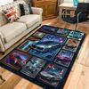 Futuristic Car Gallery Pattern Rug Floor Mat for Living Room or Bedroom Soft and Comfortable Carpet a Gift for Birthday and Holiday.