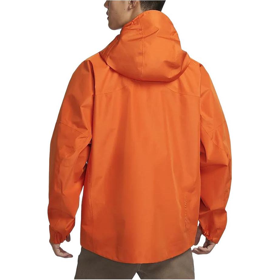 Nike Storm-FIT ACG Series Solid Color Hooded Waterproof Windbreaker Men Outerwear Orange DB3560-893