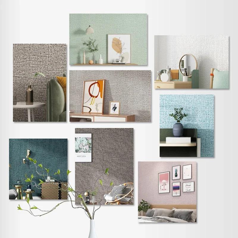 0.5mx2.8/10m 3D Wall Sticker Wallpaper Self-Adhesive Waterproof Wall Covering Panel for Living Room Bedroom Bathroom Home Decor