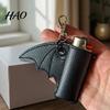 Waterproof Igniter Cover Gothic Bat Case Keychain, Punk Faux Leather Holder, Portable Sleeve Pouch for Backpack Pendant Halloween Keychain