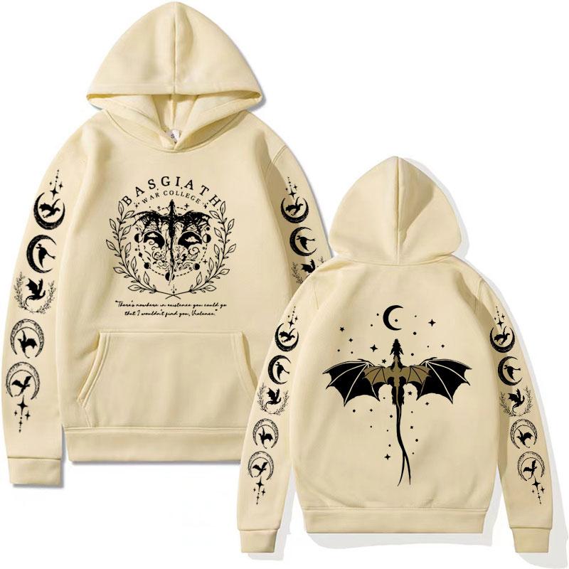 Vintage Basgiath War College Both-Sided Print Hoodies Men's Women Clothes Y2k Fashion Sweatshirt Casual Fleece Hoodie Streetwear