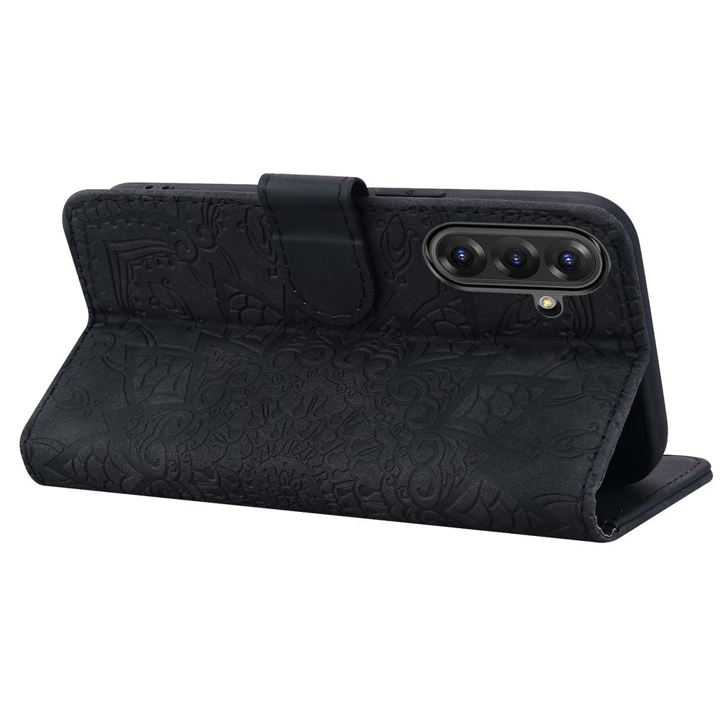 For Samsung Galaxy A36 5G Case PU Leather Wallet Flip Phone Cover Flower Imprinted