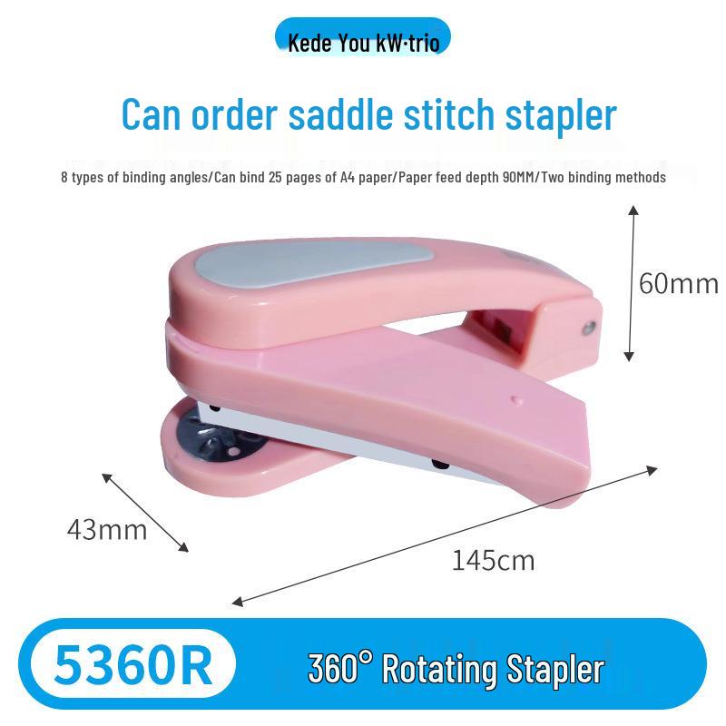 5360R Drehbarer Multifunktionshefter - Mittlere Kraftsparend, 360°-Bindung