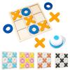 2pc Montessori Wooden Toy Mini Chess Play Game Jigsaw Board Games Early Educational Interaction Toys for Kids Party Battle Games