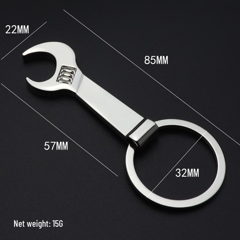 Multifunctional Metal Keychain: Glasses and Beer Bottle Opener Pendant Gift.