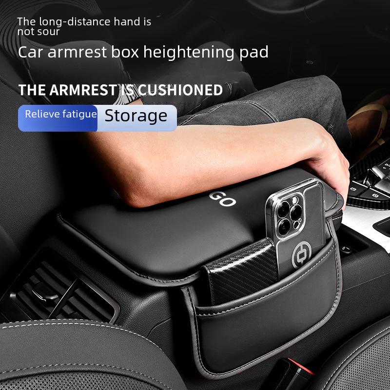Car Memory Foam Armrest Pad - Enhanced Height & Length, Universal Fit
