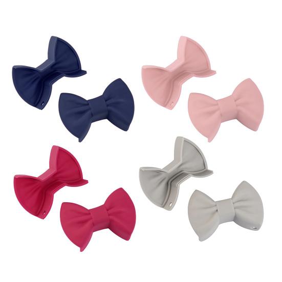 2Pcs Kitchen Pot Clip Bow-Shaped Cooking Oven Glove Silicone Pot Holders Non-Slip Grip for Hot Cookware