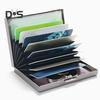 Slim Card Holder Holds Up To 10 Cards Stainless Steel Portable RFID Blocking Protects Privacy Card Wallet Lightweight Card Organizer