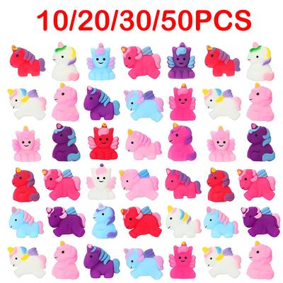 10/20/30/50PCS Unicorn Squishies Mochi Squishy Toys For Kids Antistress Ball Squeeze Party Favors Stress Relief Toys Kawaii Gift