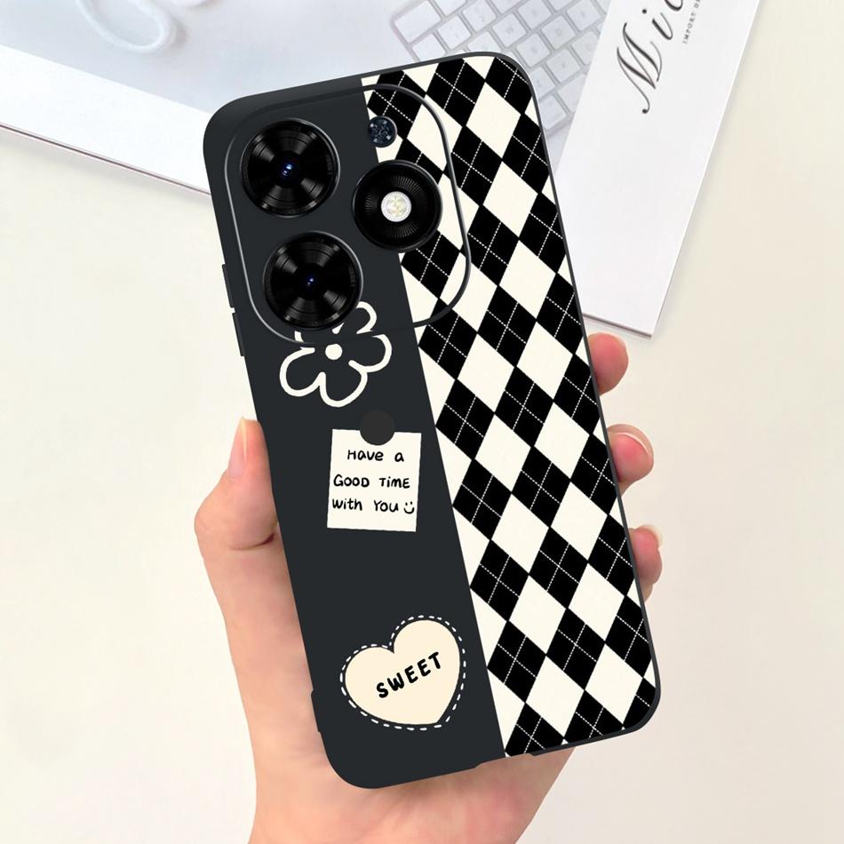 For Tecno Spark Go 2024 Case Cute Flower Love Pattern Candy Color Soft Silicon Slim Phone Back Cover For Spark Go (2024) BG6