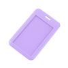 Badge Holder Bright Color Thick Sturdy ABS Rounded Corner Waterproof Bus Card Holder with Lanyard for Company School