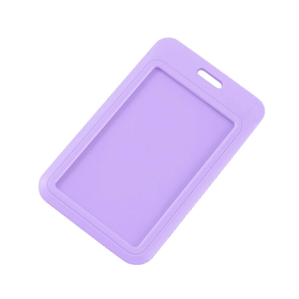 Badge Holder Bright Color Thick Sturdy ABS Rounded Corner Waterproof Bus Card Holder with Lanyard for Company School