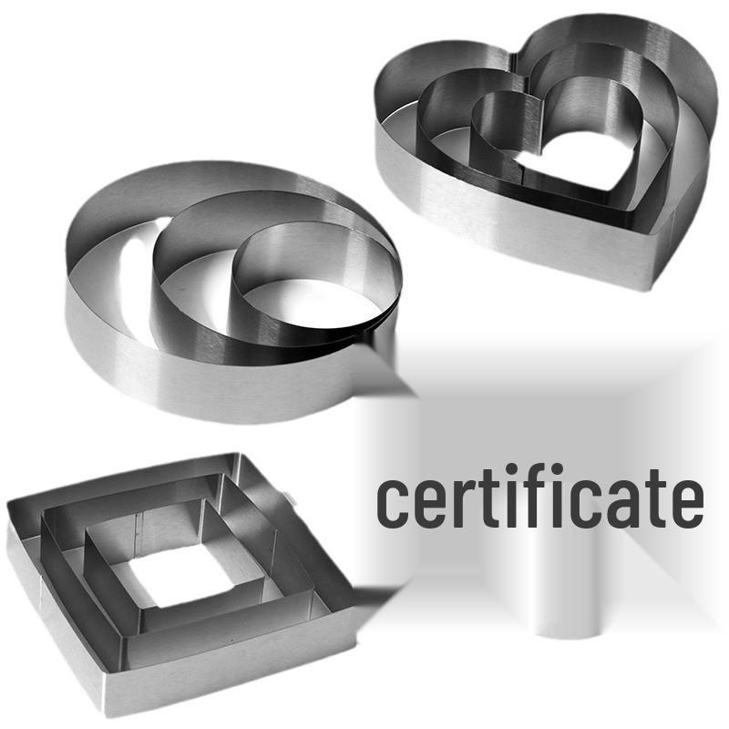 Set mit 9 Mousse-Ringen aus Edelstahl, 15,24-30,48 cm Kuchenback- und Käsekuchen-Schichtformen