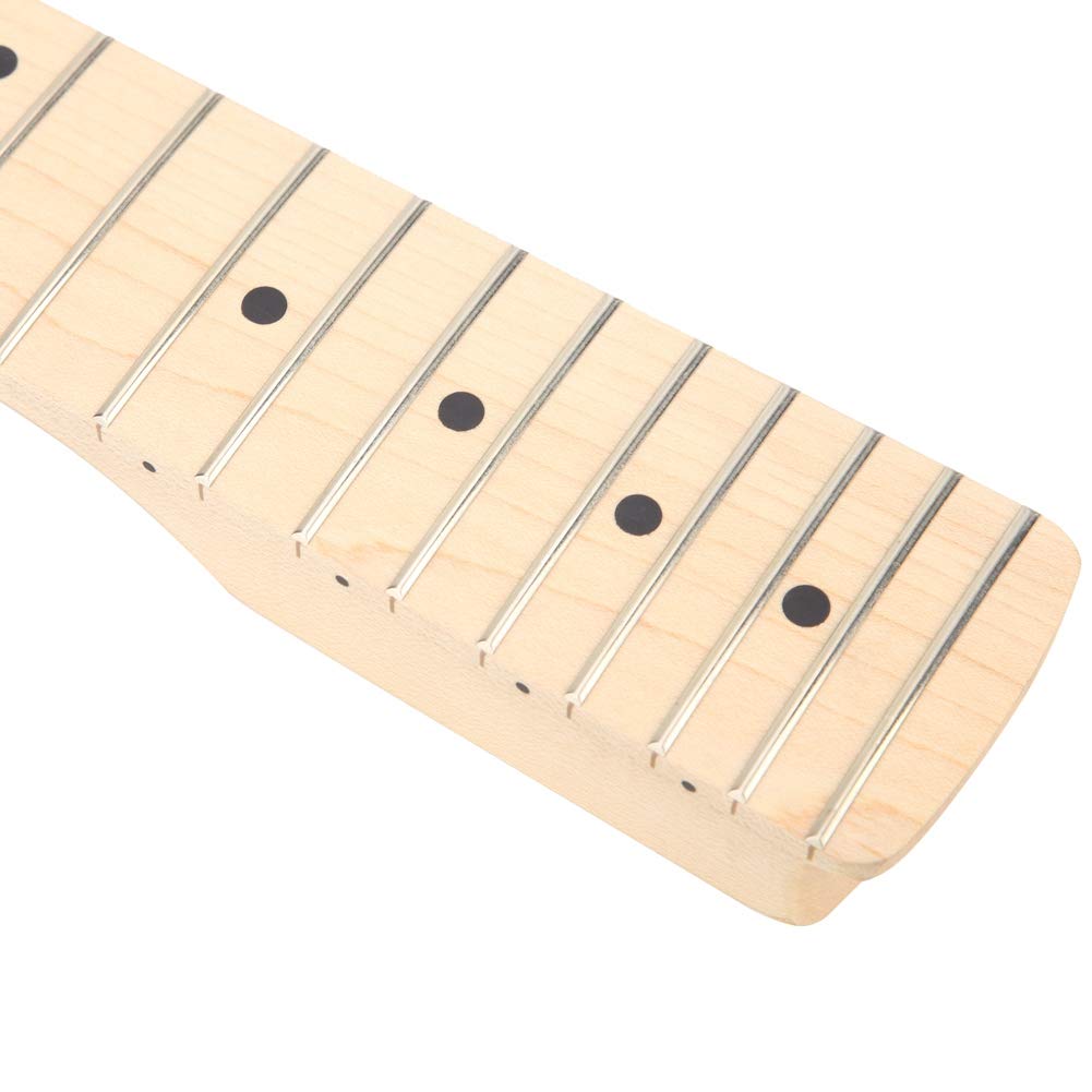 Vbestlife Maple Guitar Neck Right-Handed Electric Guitar Replacement 22 Frets Bright Sound DIY