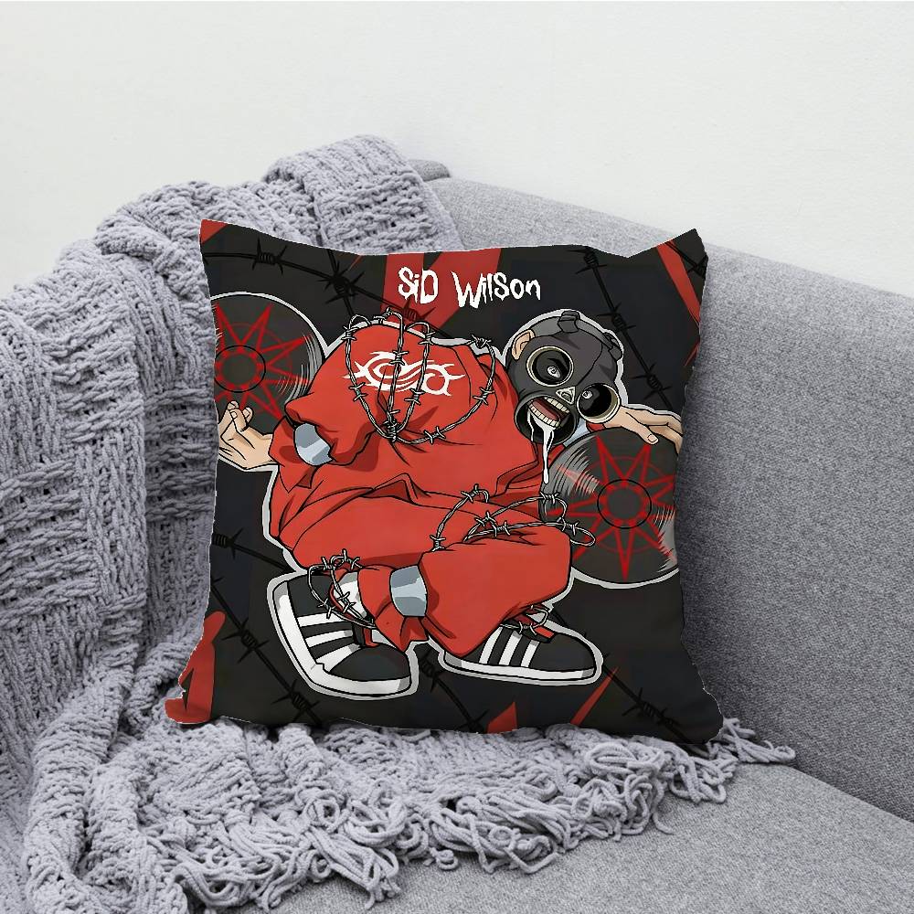 S-Slipk-notS Chibi Pillow Case For Sofa Decor Car Office Room Printing Cushion Cover Decorations and Protector
