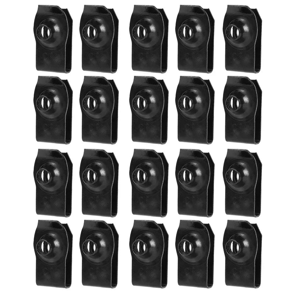 U Type Nut Clips M6 Car Body Bolts Automobile Bumper Fender Rivet Engine Cover Undertray Splash Shield Guard Liner Screws Clips