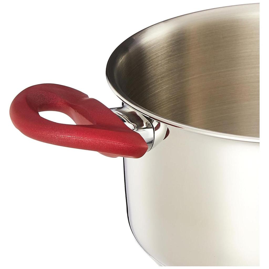 Edelstahl-Kasserolle mit Glasdeckel | Schlaggeformter Boden | Soft-Touch-Griff | Spülmaschinenfest | 20 cm