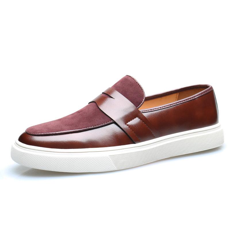 Classic Men Shoes Slip-on Leather Shoes British Style Business Casual Shoes Driving Flats Outdoor Platform Men Loafers Mocasines