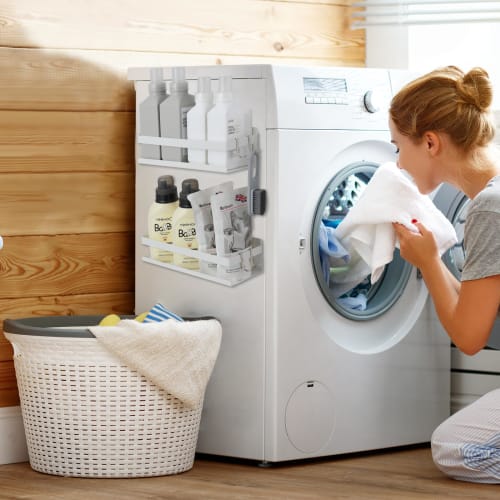 Bathroom Rack, Magnetic Bathroom Rack, Drainer, Bathroom Storage, with Hooks, for Bathroom Walls