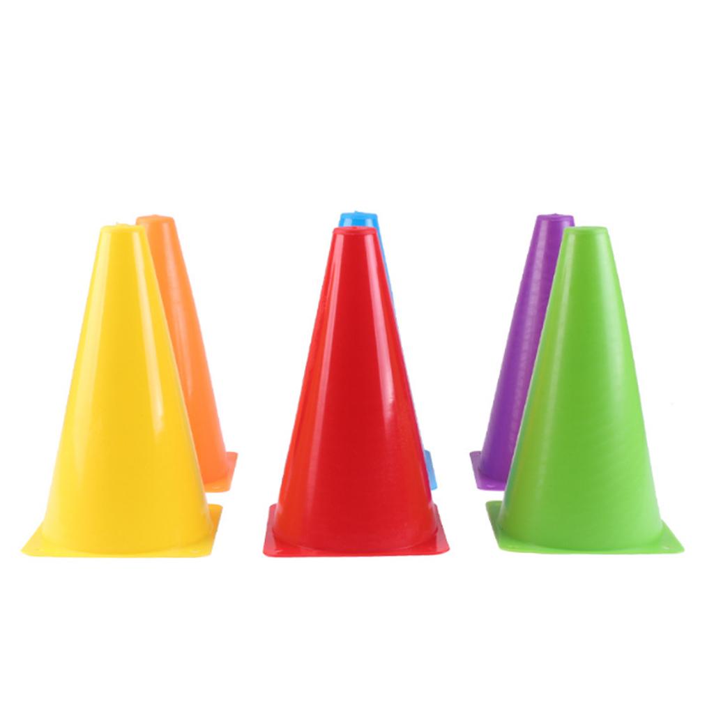 10 Stück Plastik Agility Hütchen Fußball Markierungseimer Fußball Trainingsmarkierung Hinderniskegel Fußball Trainingsmarkierungseimer