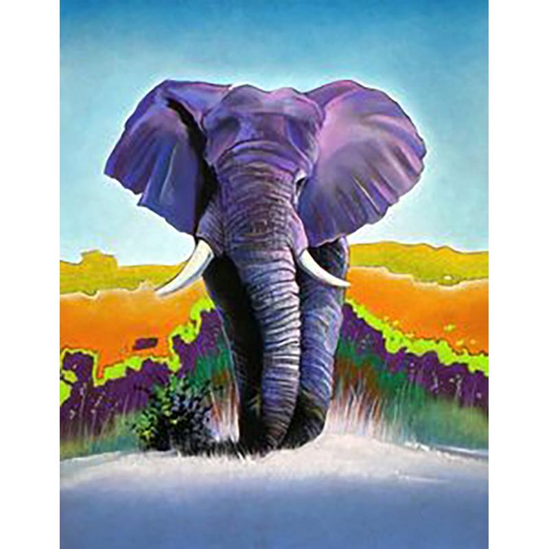 Elephant DIY 5D Diamond Painting Full Round Drill Animal Diamond Rhinestones Christmas Gift Mosaic Wall Art Home Decor