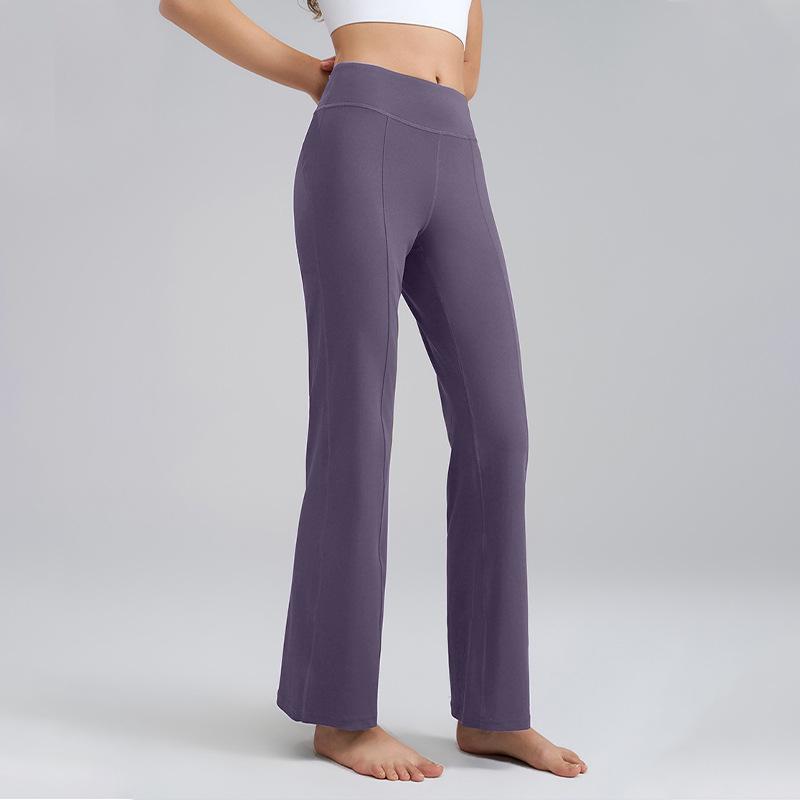Yoga Bell-Bottom Trousers: Butt-Lifting and Shaping High-Waisted Slightly Flared Yoga Trousers for Women – Stretch Sports and Fitness Trousers