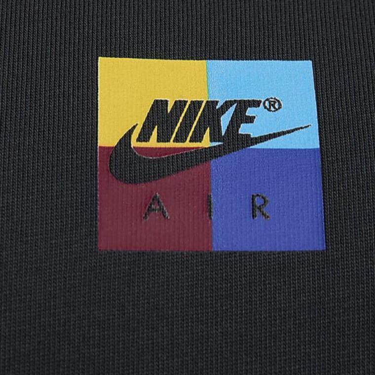 Nike Solid Color Logo Print Short Sleeve T-Shirt Unisex tops Black FD8523-690
