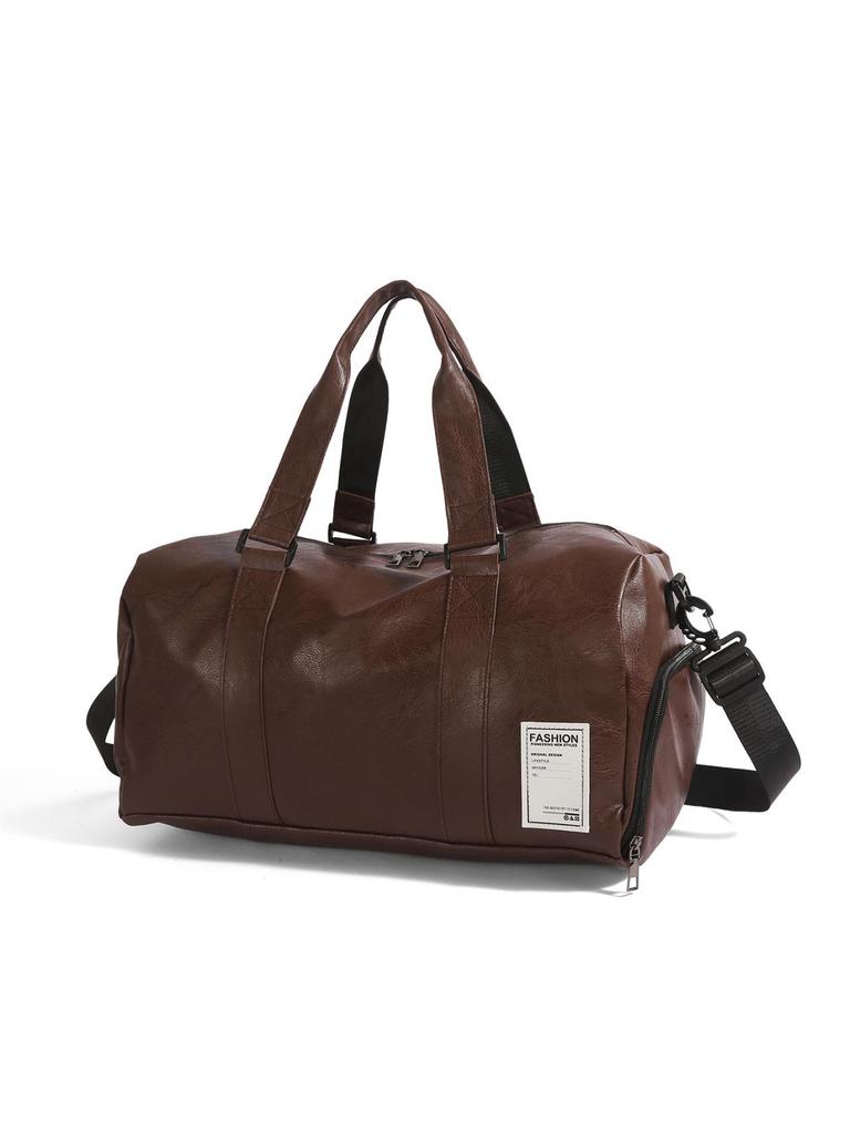 Men's Lightweight Water-Repellent PU Travel Bag for Gym, Yoga, and Sports