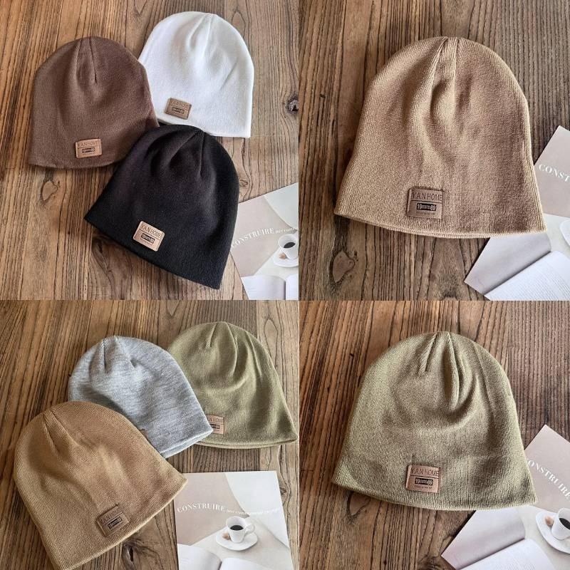 Korean Style Knitted Beanie Hat With Breathable Acrylic For Winter Teens And Adults