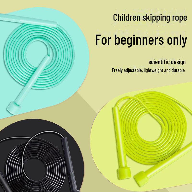 PVC Speed Jump Rope for Kids: No-Knot Design for Fitness & Training in Schools