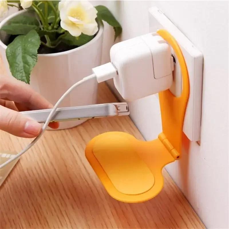 2 Pack Foldable Cell Phone Charging Stand Holder Monopod Tripod Support Phone Hook Random Color