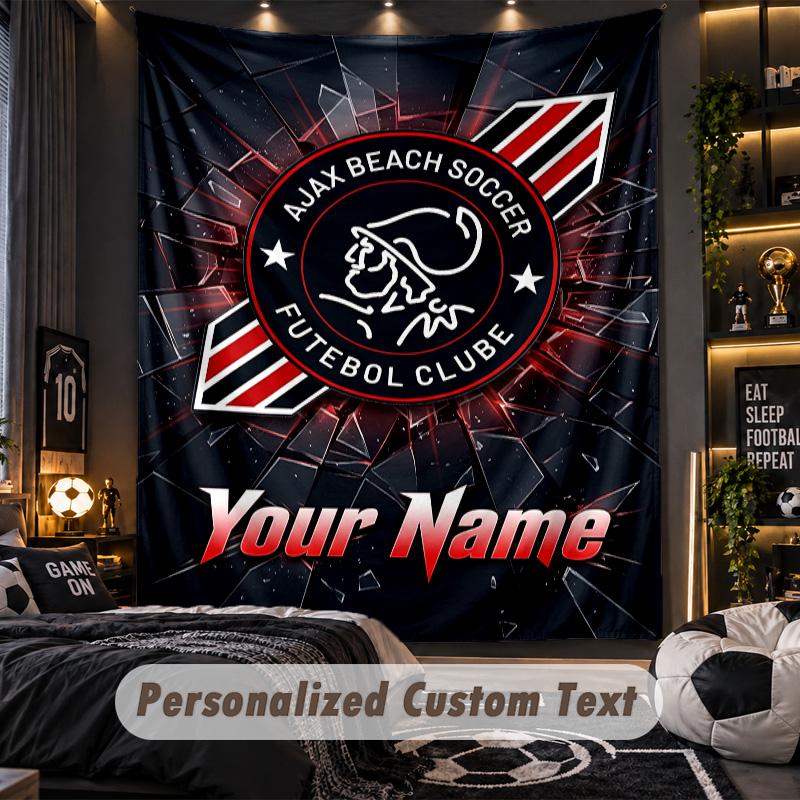 TapestryAjax Amsterdam Custom Name Text Personalized Wall Hanging Tapestry Home Wall Decor
