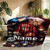 Custom Name Personalized Jujutsu Kaisen Print Blanket, Home Decor, Bedroom, Sofa, Camping, Couch, Gifts for Birthday ChristmasEnthusiasts