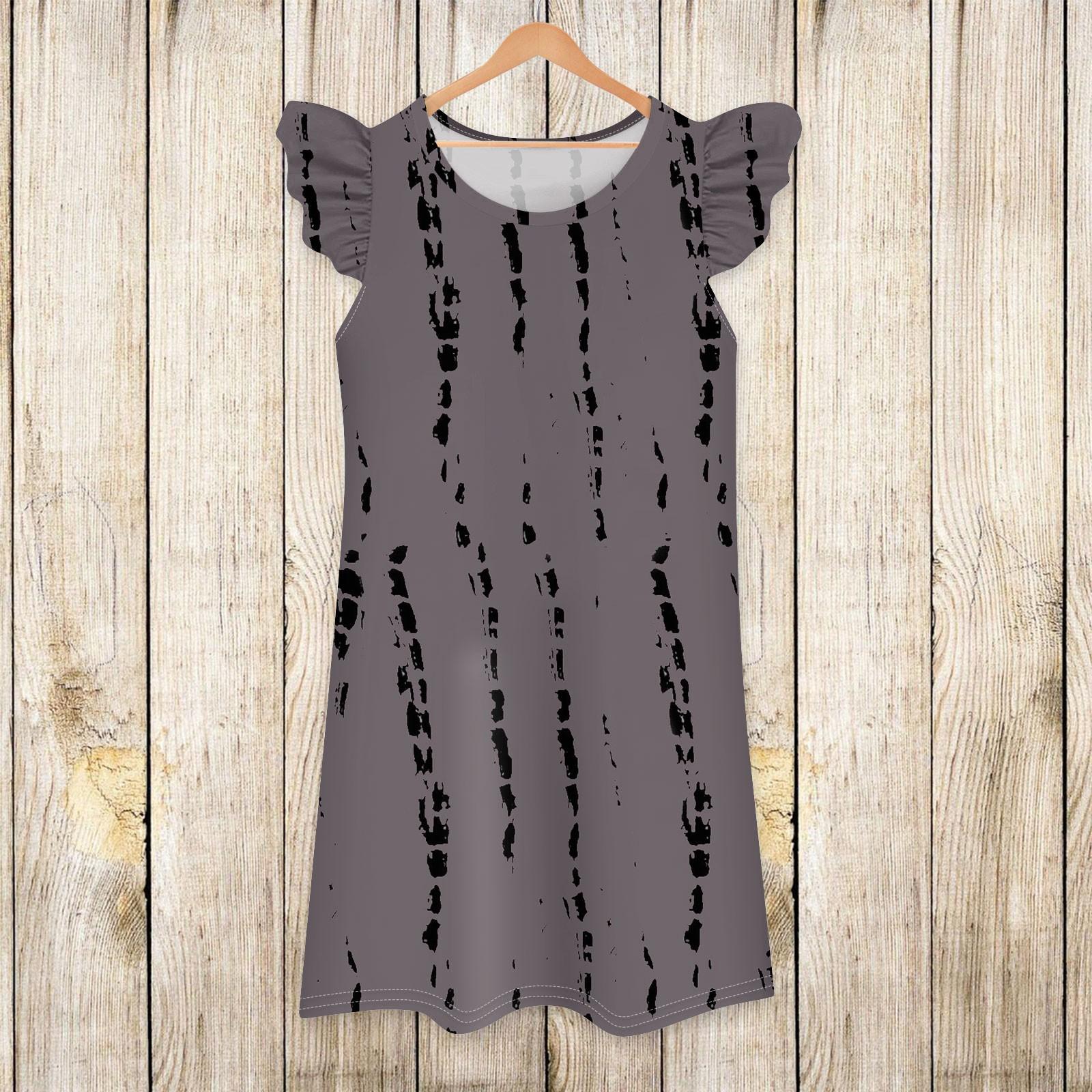 

Дитяча сукня, кольорове повсякденне плаття з принтом і спідницею з широкими рукавами 140