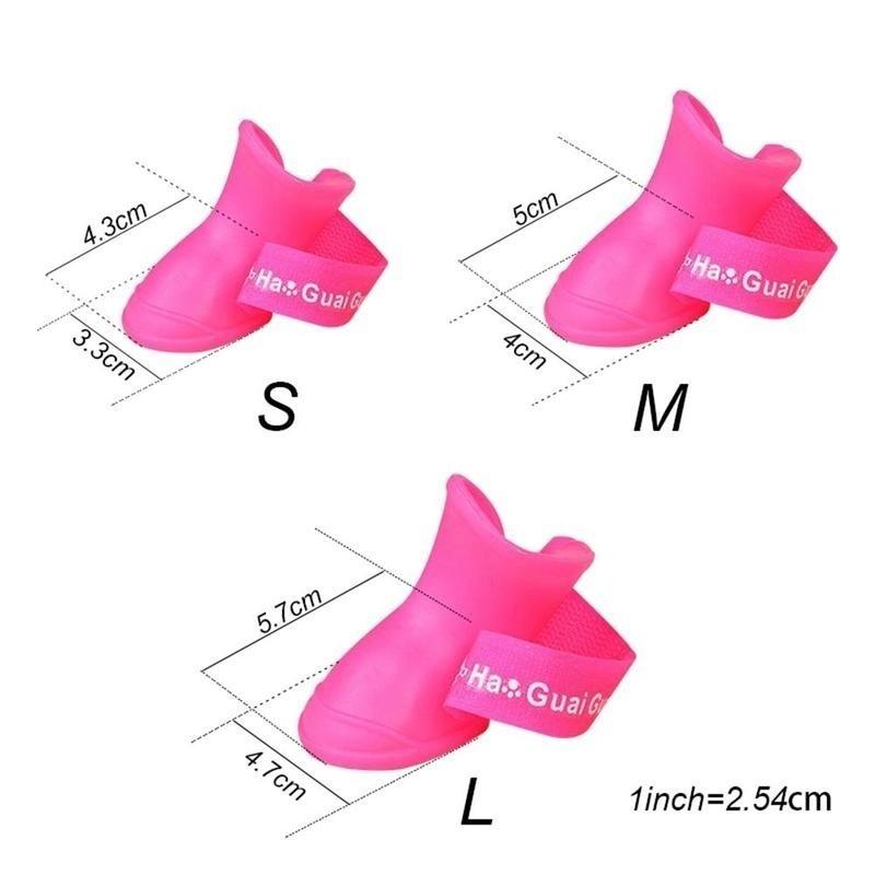 4 pezzi/set stivali per cani scarpe antiscivolo impermeabili per animali domestici