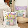 Colorful Tulip Graceful Pillow CoversLiving room sofa cushion cover, soft and comfortable, bedroom room decoration