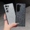 For Samsung Galaxy Z Fold6 5G Case Rhinestone Decor PU Leather Coated PC Phone Cover