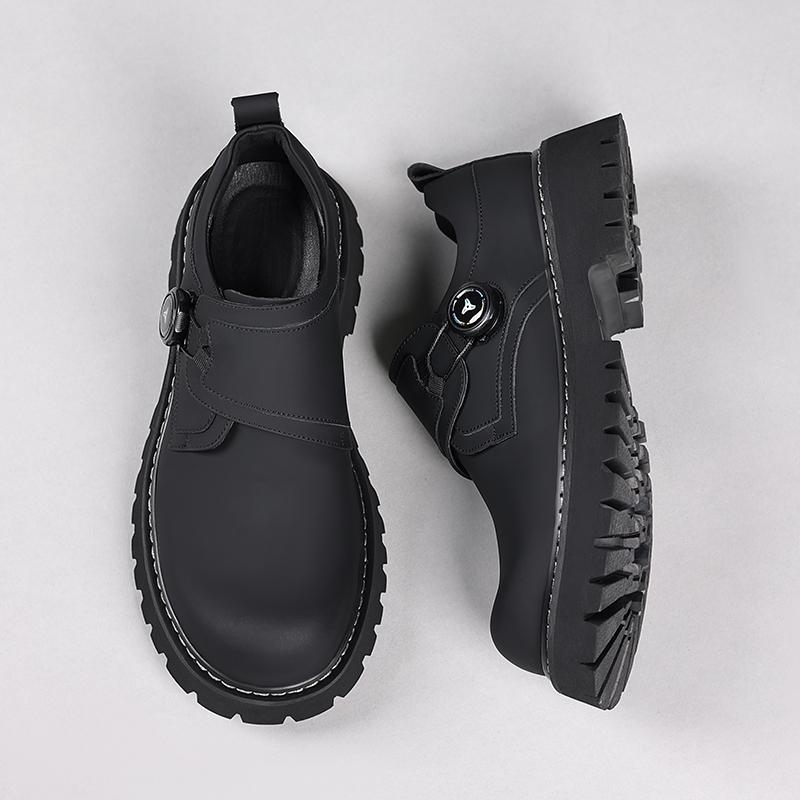 Fashion Thick Bottom Men’s Casual Leather Shoes Classic Business Male Wedding Shoes Leisure Walk Oxford Footwear Stylish Shoes Sneakers