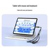 USB-A/Type-C 3-in-1 Splitter: Connect U Disk & Hard Drive for Phone, Computer, Car Charging Expansion.