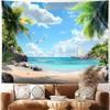 Tropical Beach Paradise Tapestry Serene Vibrant and Blissfully Relaxing Wall Art for a Coastal Decor Statement