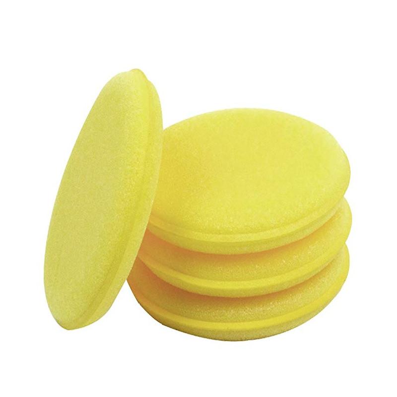 5PCS / 10PCS Car High Density Round Waxing Polishing Sponge Foam Sponge For Vehicle Furniture Glass Floor Wash Cleaning Tool