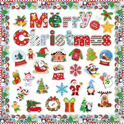 Świąteczne Naklejki na Okno Świąteczna Naklejka na Ścianę Naklejki Ścienne do Pokoju Dziecka Dekoracje Merry Christmas do Domu Naklejki na Nowy Rok