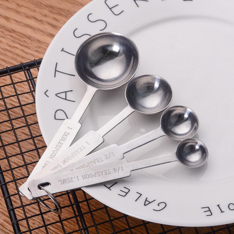 Steel Stylish Stainless Measuring Spoons Set For Baking Cooking And Easy Ingredient Measurement